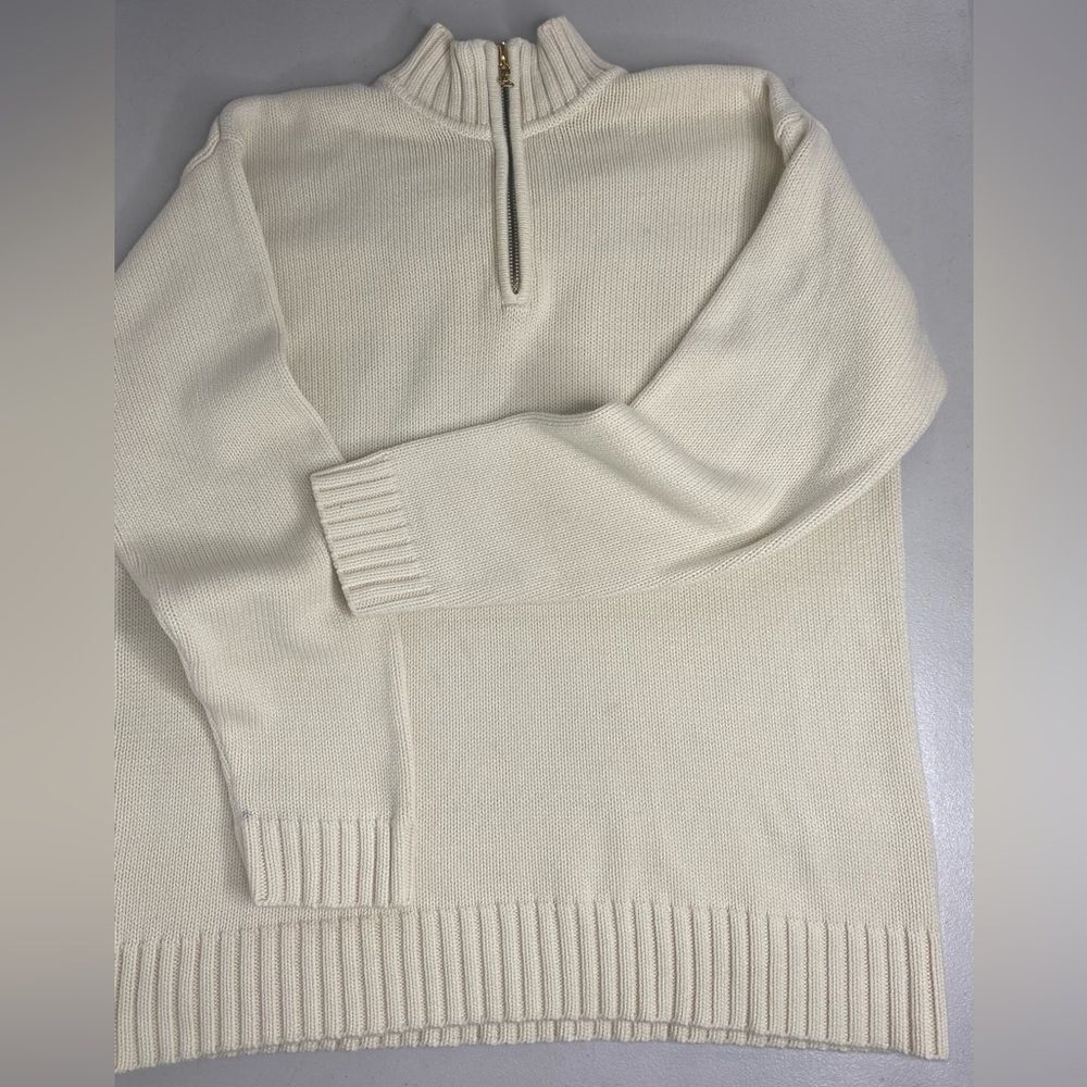 Lauren Ralph Lauren Quarter Zip-Up Knit Sweater Size Small Preppy Chunky - Picture 7 of 8